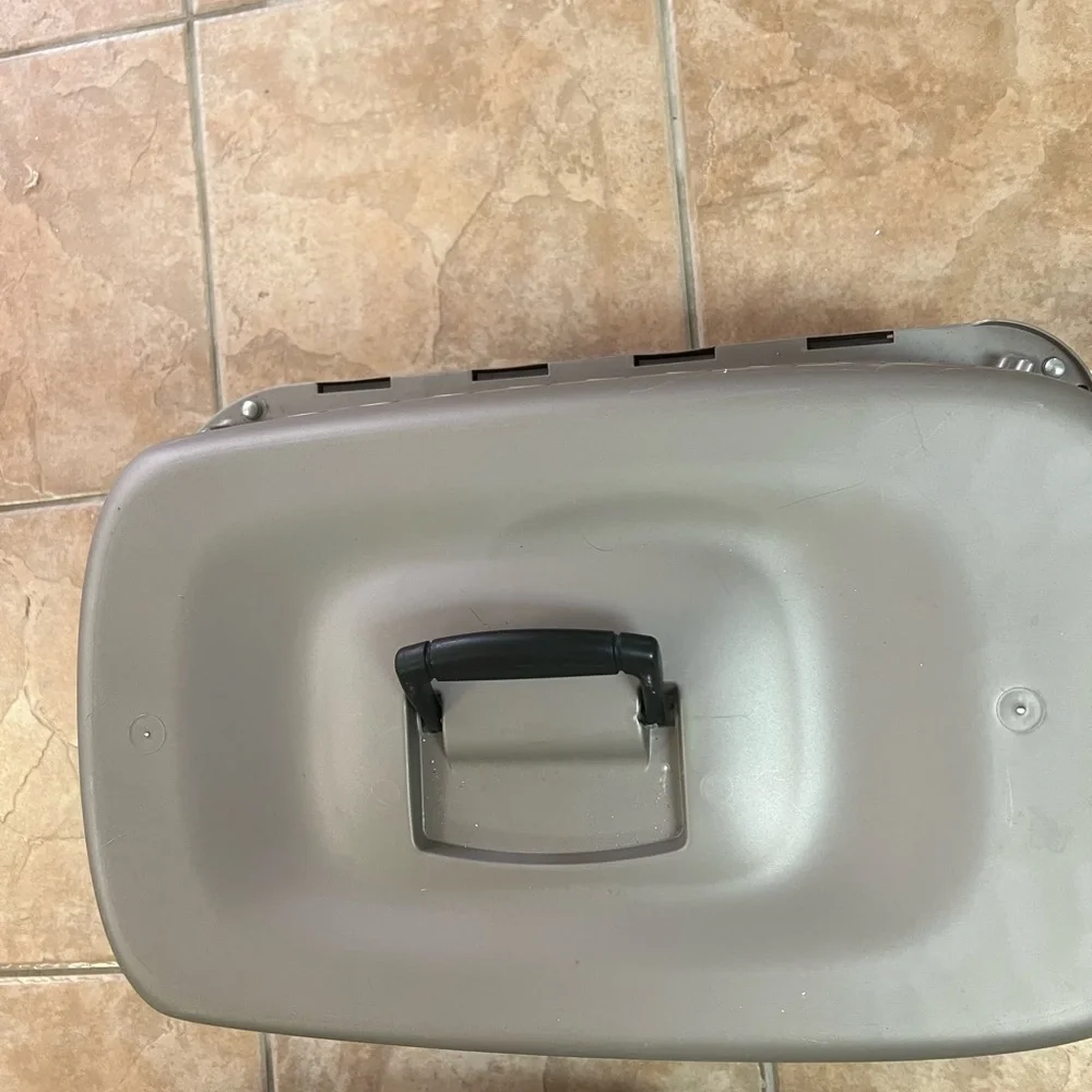 Gray Pet Carrier with Handle